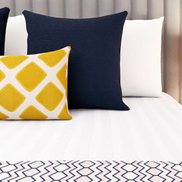 HotelHome Star Concept Navy Luxury Runner, Gen Mustard Breakfast Cushion, Persia Royal Large Decorative Cushions