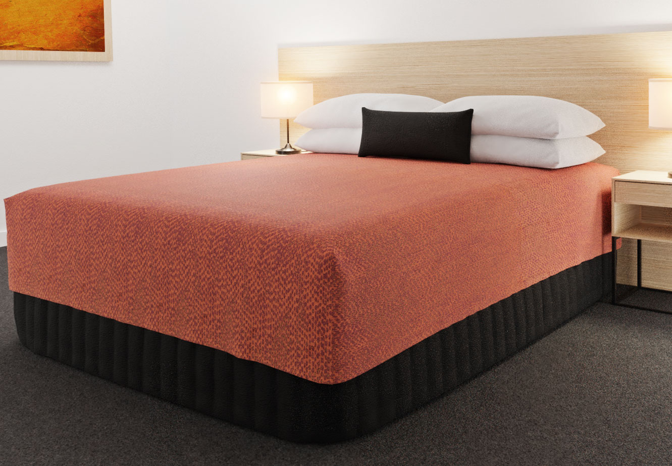The Practical Fitted Bed Cover No 1 Specialists in Hotel Fabrics, Bed