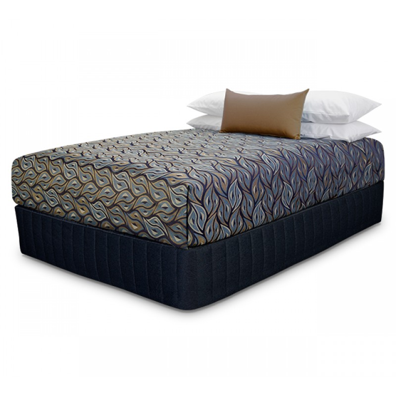 Presentation Bedcover with Voodoo Brass Navy fabric
