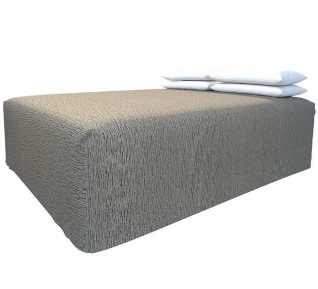 Practical Fitted Flat-Top Full Drop Bed Cover with Lima Black Pepper  fabric