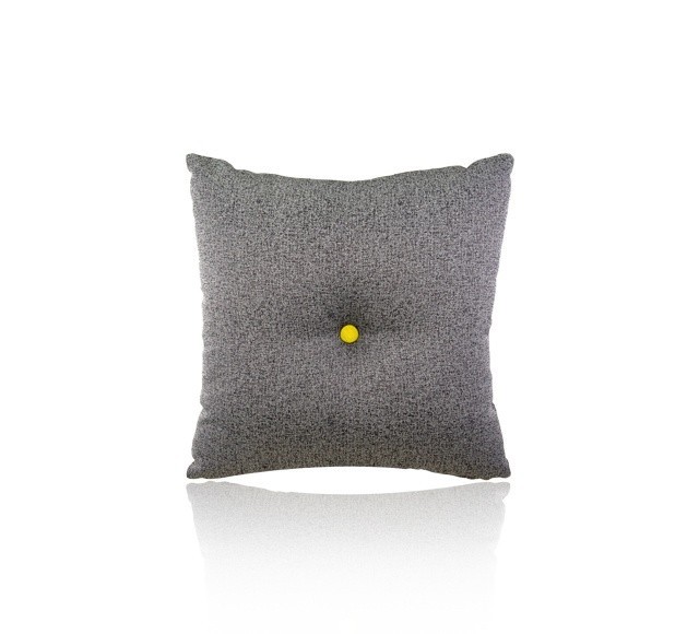 Large Decorative Cushion - Max Charcoal with Button