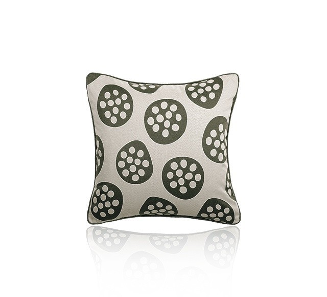Large Decorative Cushion - Pod Coal with Piping