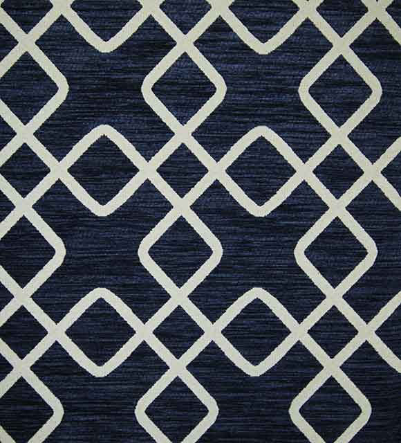 HotelHome Luxury Chenille Fabric - Chain Indigo