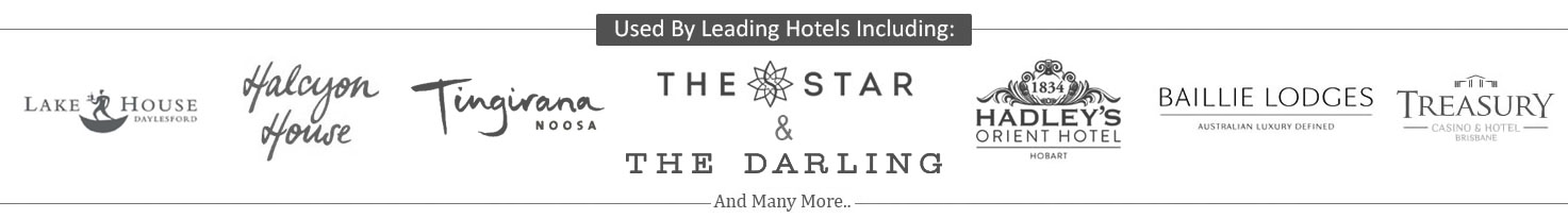 Treasury Casino, Halcyon House, The Star Casino, Jupiters Gold Coast, The Old Woolstore, Hilton, Baillie Lodges, Lake House Daylsford Logos